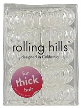 Духи, Парфюмерия, косметика Резинка-браслет для волос, прозрачный - Rolling Hills 5 Traceless Hair Elastics Stronger Transparent