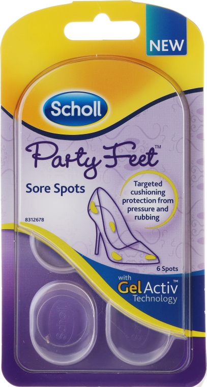 Прозорі ультратонкі гелеві подушечки - Scholl Party Feet Invisible Gel Sore Spots — фото N4