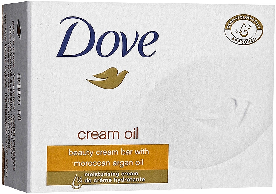 ПОДАРОК! Крем-мыло "Драгоценные масла" - Dove Cream Oil Beauty Bar With Moroccan Oil — фото N3