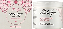 УЦЕНКА Натуральное черное оливковое мыло "Роза" - Arganiae Spa Savon Noir Rose * — фото N4