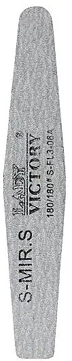 Пилка для ногтей S-FL3-06A, ромбовидная малая, серая, 180/180 - Lady Victory — фото N1