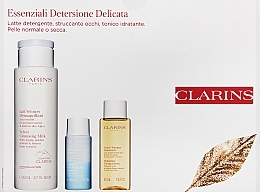 Набор - Clarins Essenziali Detersione Delicata (cl/milk/200ml + rem/30ml + f/lot/50ml) — фото N2