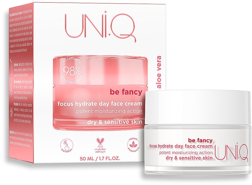 Денний крем для обличчя - UNI.Q be Fancy Focus Hydrate Day Face Cream — фото N3
