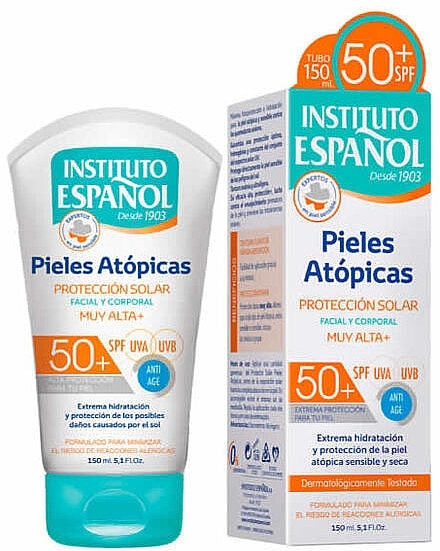 Сонцезахисний крем для атопічної шкіри - Instituto Espanol Atopic Skin Sun Protection Cream SPF50 — фото N1