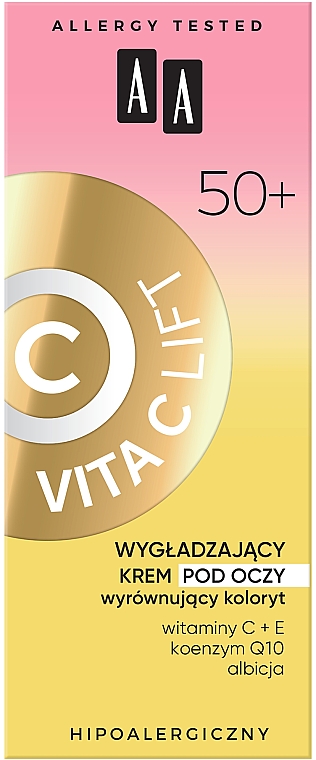 Розгладжувальний крем для повік 50+ - AA Vita C Lift Smoothing Eye Cream — фото N3