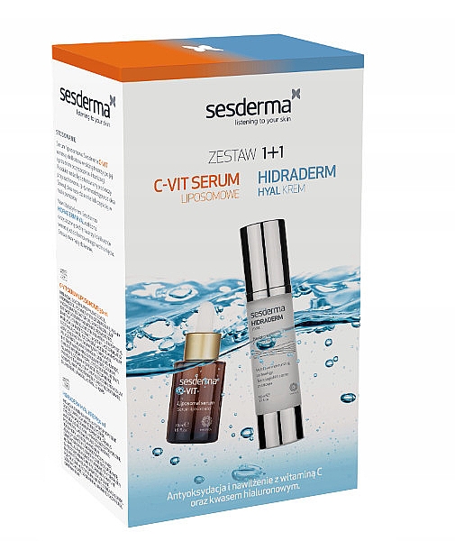 Набор - SesDerma Laboratories Hidraderm Skin Care Gift Set (cr/50ml + ser/30ml) — фото N1