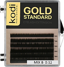 Духи, Парфюмерия, косметика Накладные ресницы Gold Standart B 0.12 (6 рядов: 6/9) - Kodi Professional