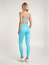 Леггинсы женские "LEGGINGS RIB", sky blue - Giulia — фото N5