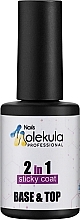 Парфумерія, косметика Базове і фінішне покриття - Nails Molekula Base & Top Coat 2 In 1