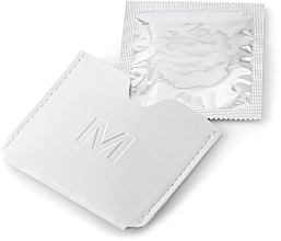 Кейс для презерватива, білий “Classic” - MAKEUP Condom Holder Pu Leather White — фото N2