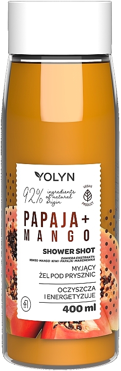 Гель для душу "Папая і манго" - Yolyn Shower Shot — фото N1