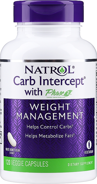 Контроль веса, 2-я фаза контроля углеводов - Natrol Carb Intercept Weight Management — фото N1