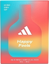 Adidas Vibes Happy Feels Giftset - Набор (edp/100ml + sh/gel/100ml) — фото N2