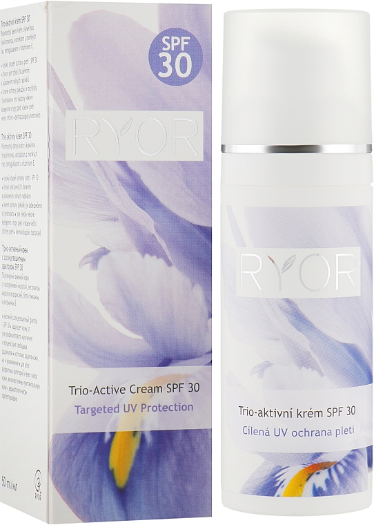 Тріо-активний крем із сонцезахисним фактором SPF30 - Ryor Trio-active cream SPF 30 — фото N1