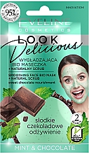 Розгладжувальна маска "М'ята й шоколад" - Eveline Cosmetics Look Delicious Face Bio Mask with natural Scrub — фото N1