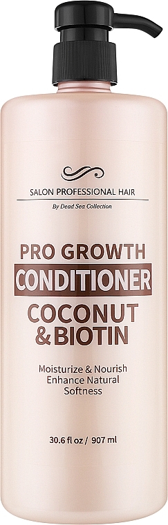 Кондиционер для волос с кокосом и биотином и минералами Мертвого моря - Dead Sea Collection Coconut & Biotin Conditioner — фото N1