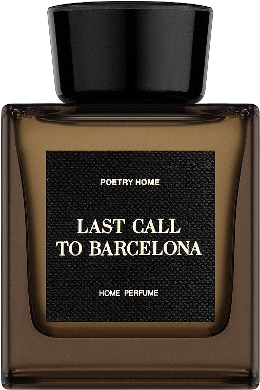 Poetry Home Black Round Last Call To Barcelona - Набор (perfumed diffuser/250 ml + candle/200g) — фото N2