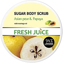 Духи, Парфюмерия, косметика Сахарный скраб для тела "Азиатская груша и папайя" - Fresh Juice Asian Pear & Papaya