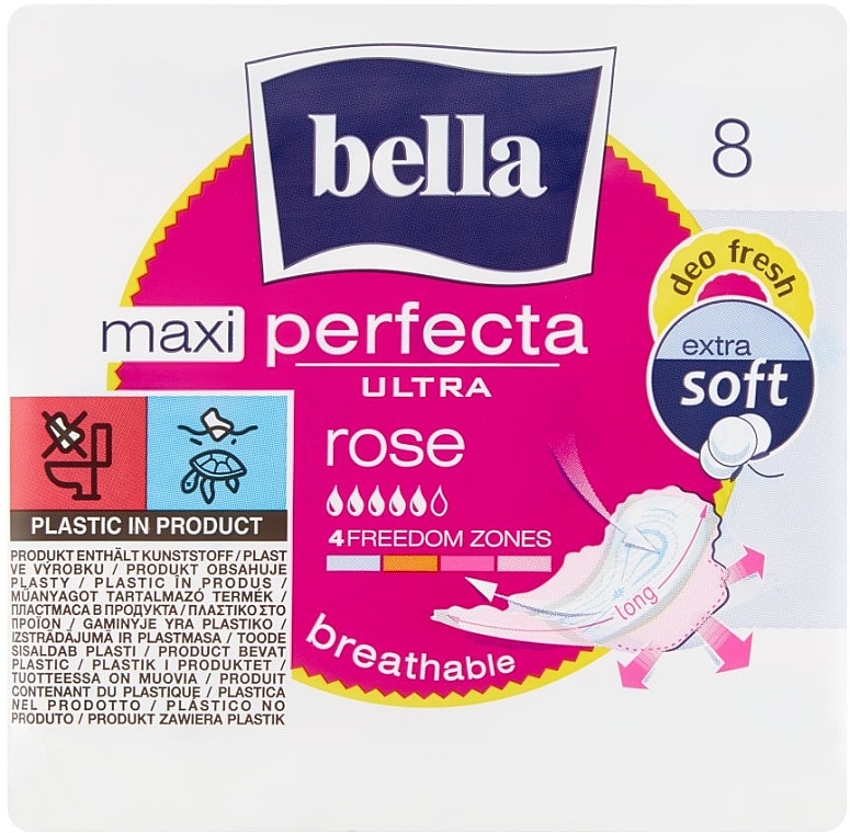 Прокладки Perfecta Ultra Maxi Rose, 8 шт. - Bella — фото N1