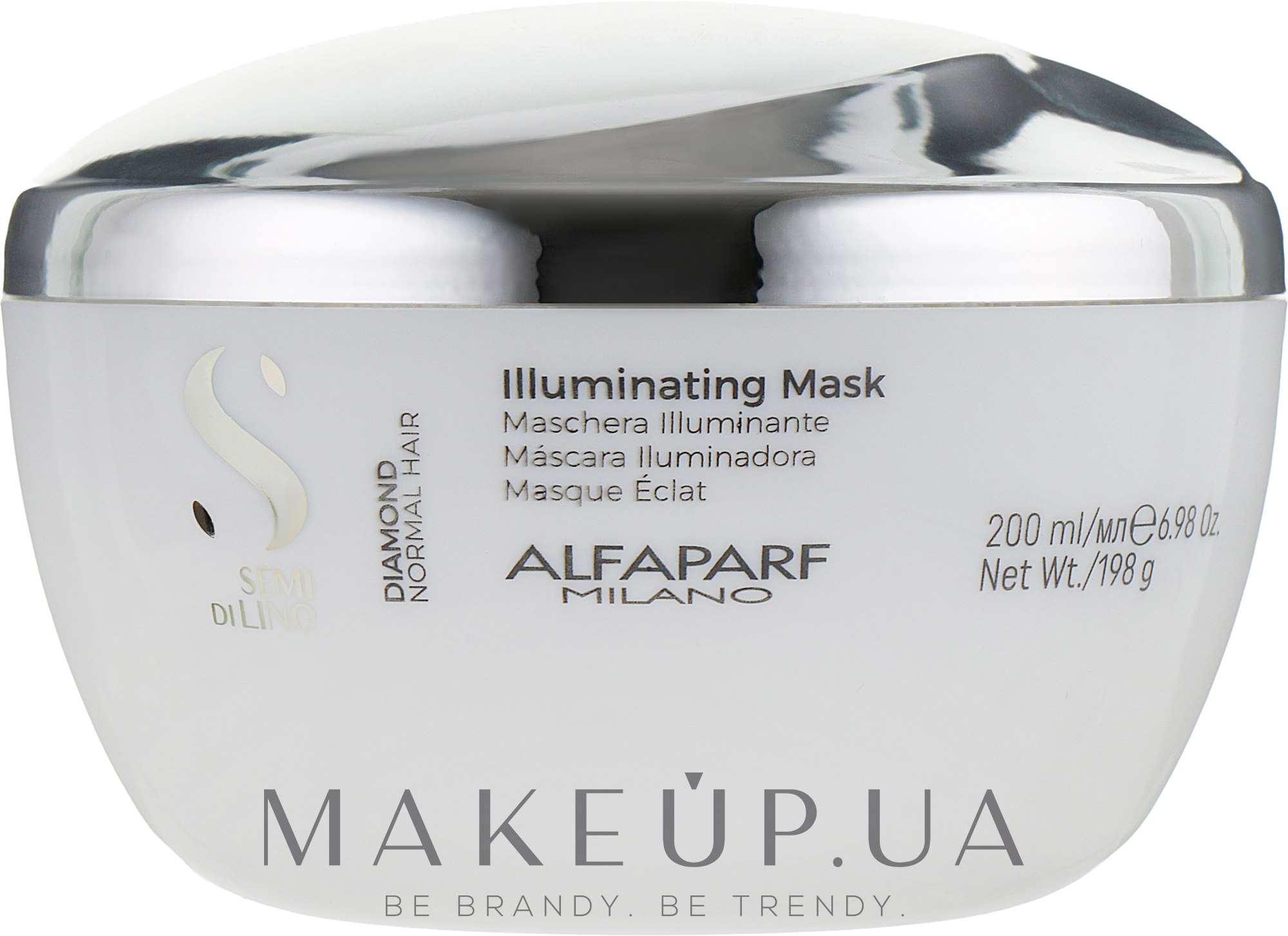 Маска для блиску волосся - Alfaparf Milano Semi Di Lino Diamond Illuminating Mask — фото 200ml