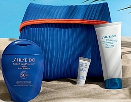 Парфумерія, косметика Набір - Shiseido Expert Sun Aging Protection Spf50 (lot/150ml + emuls/75ml + Cream/5ml)