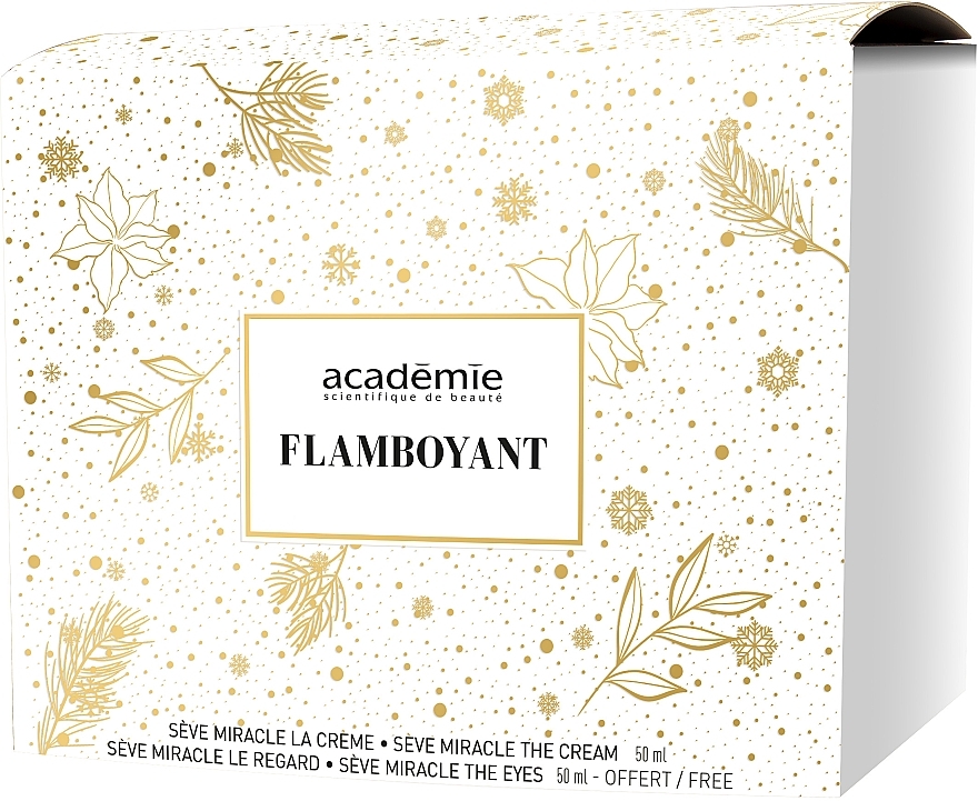 Набір для догляду за обличчям - Academie Seve Miracle Flamboyant Anti-Age (f/cr/50ml + eye/cr/15ml + bag) — фото N1