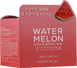 Увлажняющая ночная маска с экстрактом арбуза - Holika Holika Water Melon Aqua Sleeping Mask — фото N1