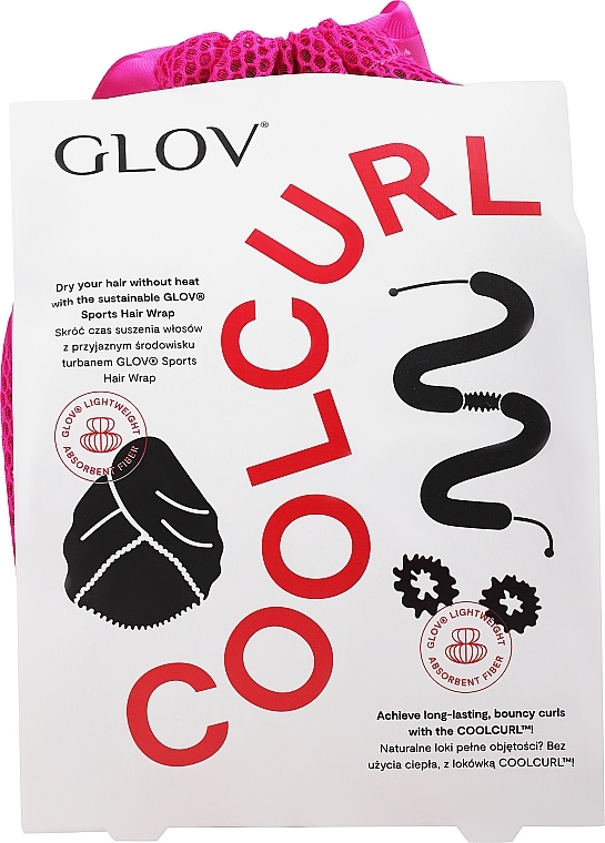 Набор - Glov Cool Curl Black Set (curl/1pcs + h/wrap/1pcs) — фото N1