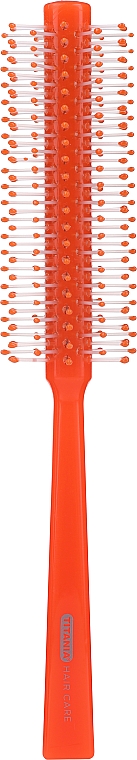 Щетка массажная круглая, оранжевая - Titania — фото N1