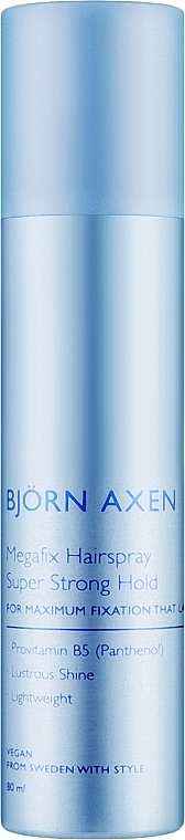 Лак для волосся сильної фіксації - Bjorn Axen Megafix Hairspray Super Strong Hold (travel size) — фото N1
