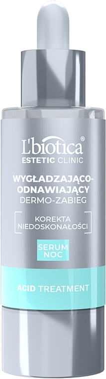 Розгладжувальна та оновлювальна нічна сироватка - L'biotica Estetic Clinic Acid Treatment — фото N1