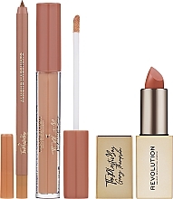 Набір - The Plastic Boy Lip Kit Almond Macchiato (lip/pliner/1g + lip/gloss/3ml + lipstick/3/2g) — фото N2