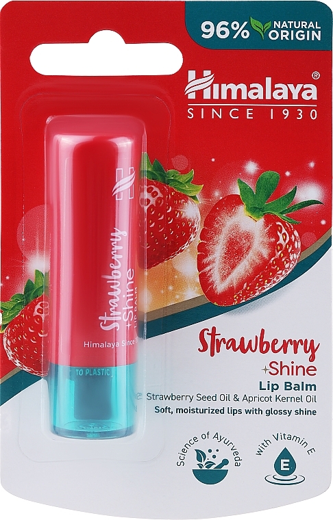 Бальзам для губ "Клубничный блеск" - Himalaya Herbals Strawberry Shine Lip Balm 