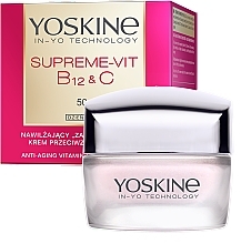 Парфумерія, косметика Зволожувальний денний крем проти зморщок 50+ - Yoskine Supreme-Vit B12 & C Anti-Aging Vitamin Face Cream