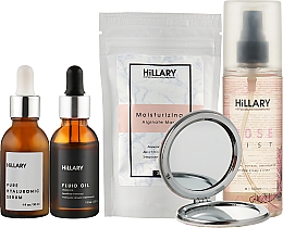 Духи, Парфюмерия, косметика Набор для ухода за кожей лица - Hillary Face Skin Recovery (ser/30ml + f/oil/30ml + mask/30g + mist/120ml + mirror)