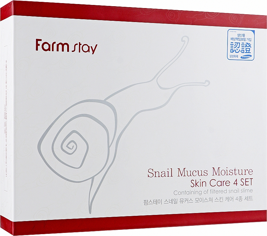 Набор - FarmStay Snail Mucus Moisture Skin Care (f/ton/150ml + f/emul/150ml + f/cr/50ml + eye/cr/40ml + f/ton/30ml + f/emul/30ml) — фото N2