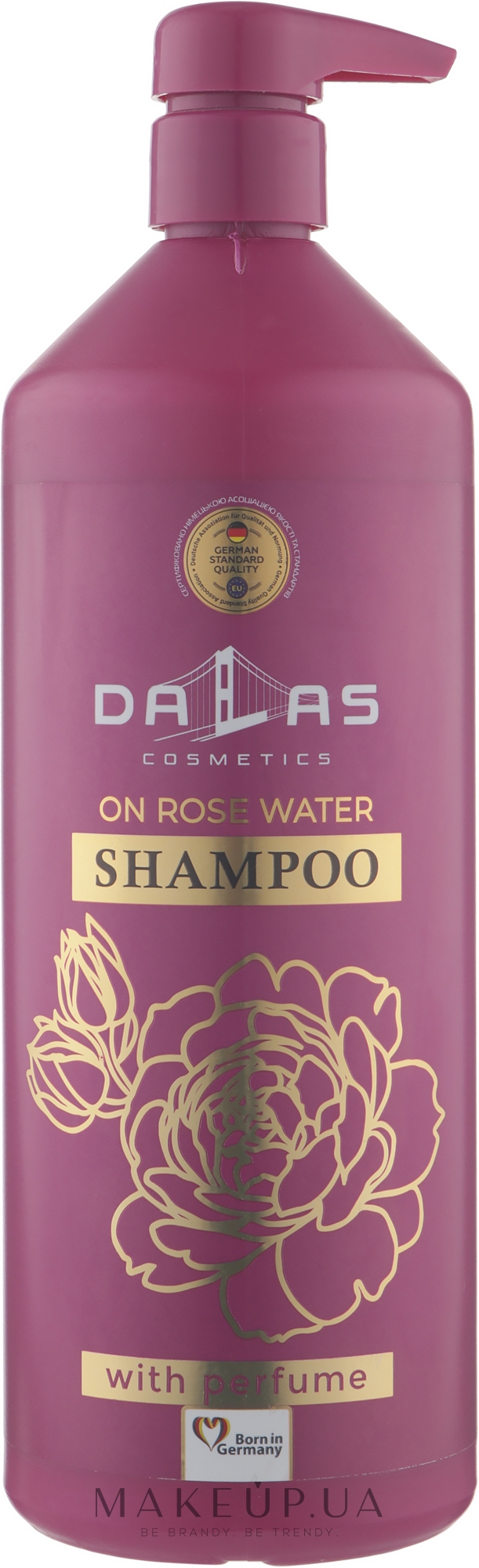 Шампунь для зміцнення й росту волосся на трояндовій воді - Dalas On Rose Water Shampoo — фото 1000ml