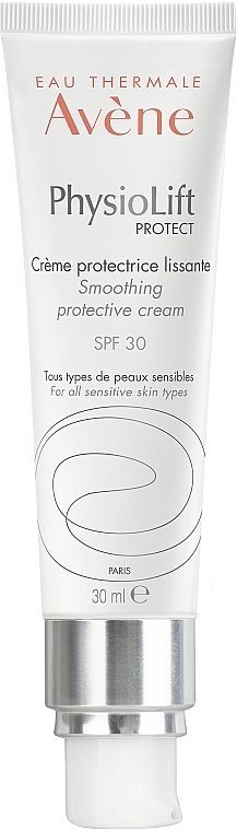 Денний розгладжувальний антивіковий крем для чутливої шкіри - Avene Physiolift Protect Smoothing Protective Day Cream SPF30 — фото N1