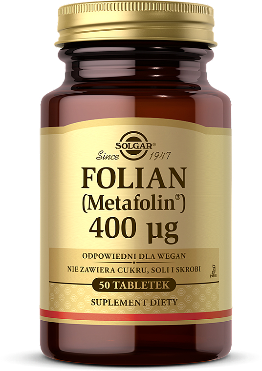 Дієтична добавка "Фолієва кислота" (Metafolin 400mcg) - Solgar Health & Beauty Folate 666 MCG DFE Metafolin — фото N1