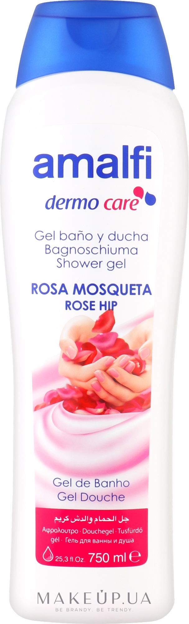 Гель для душа и ванны "Дикая роза" - Amalfi Skin Rosa Mosqueta Shower Gel — фото 750ml