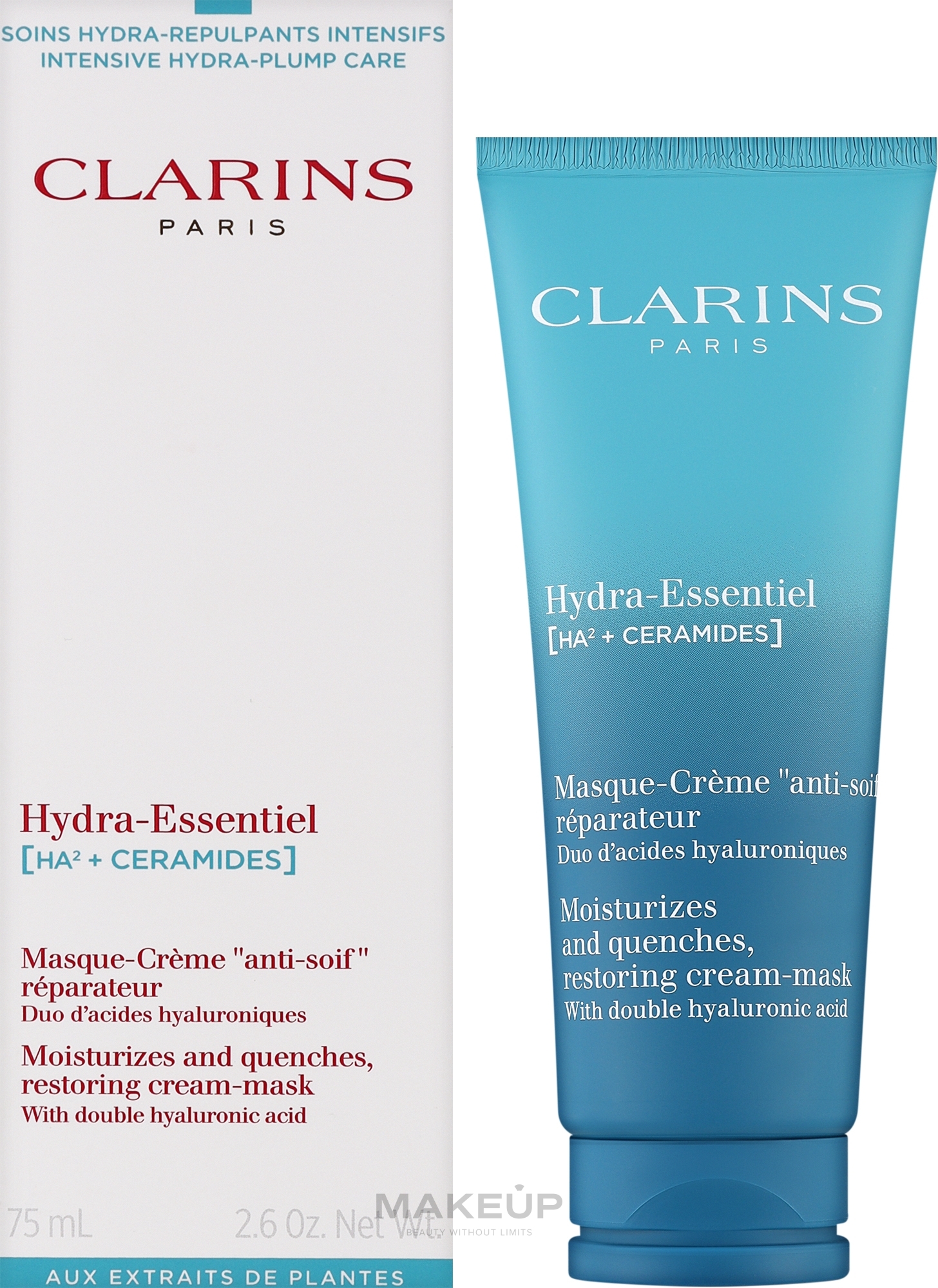 Відновлювальна крем-маска для обличчя - Clarins Hydra-Essentiel HA2+ Ceramides Restoring Cream-Mask — фото 75ml