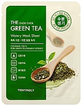 Заспокійлива маска для обличчя з зеленим чаєм - Tony Moly The Chok Chok Green Tea Watery Mask Sheet — фото N1
