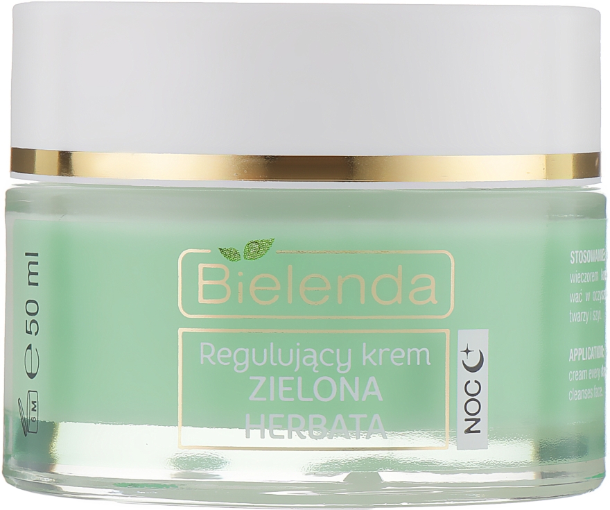 Регулирующий крем - Bielenda Green Tea Regulating Night Face Cream Combination Skin — фото N2