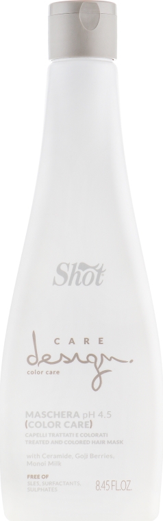 Маска для фарбованого волосся - Shot Care Design Color Care Treated And Colored Hair Mask — фото N1