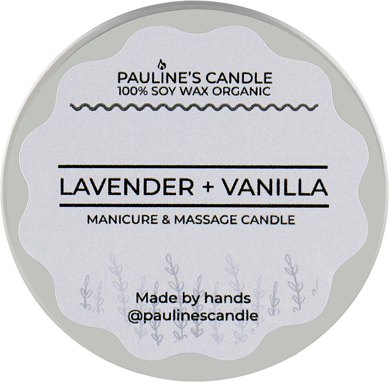 Масажна свічка "Лаванда та ваніль" - Pauline's Candle Lavender & Vanilla Manicure & Massage Candle