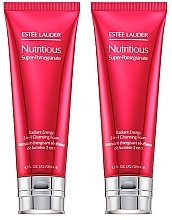 Духи, Парфюмерия, косметика Набор - Estee Lauder Nutritious Super-Pomegranate Radiant Energy 2-in-1 Cleansing Foam Duo (foam/2x125ml)