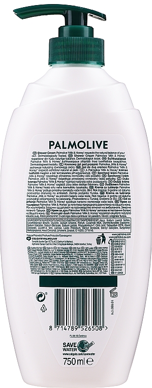 Крем-гель для душа - Palmolive Naturals Milk Honey Shower Gel (с помпой) — фото N2