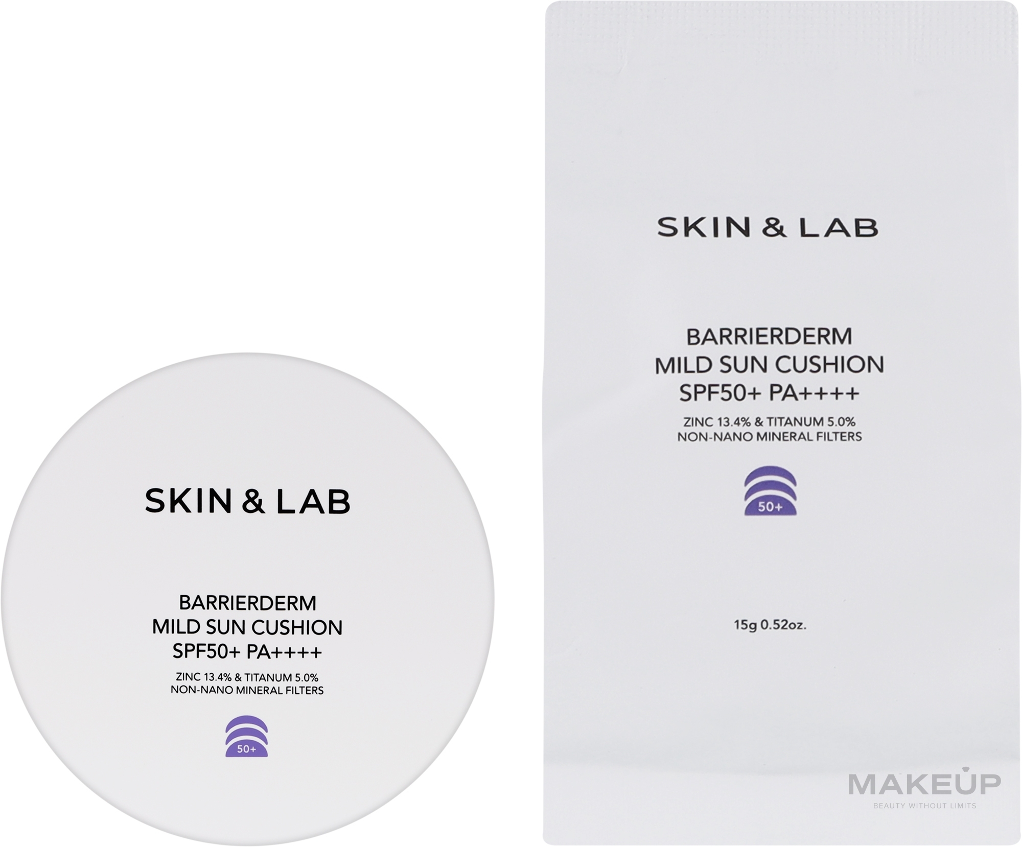 Сонцезахисний кушон зі змінним блоком - Skin&Lab Barrierderm Mild Sun Cushion SPF 50+ PA++++ — фото 2x15g