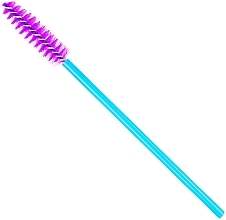 Щеточка для ресниц и бровей, фиолетовая с бирюзовой ручкой - Clavier — фото N2