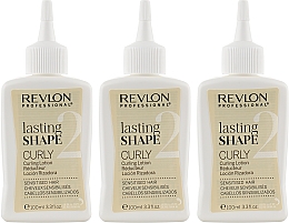 Набір для звивання чутливого волосся - Revlon Professional Lasting Shape Curly Lotion Sensitized (lot/3x100ml) — фото N2